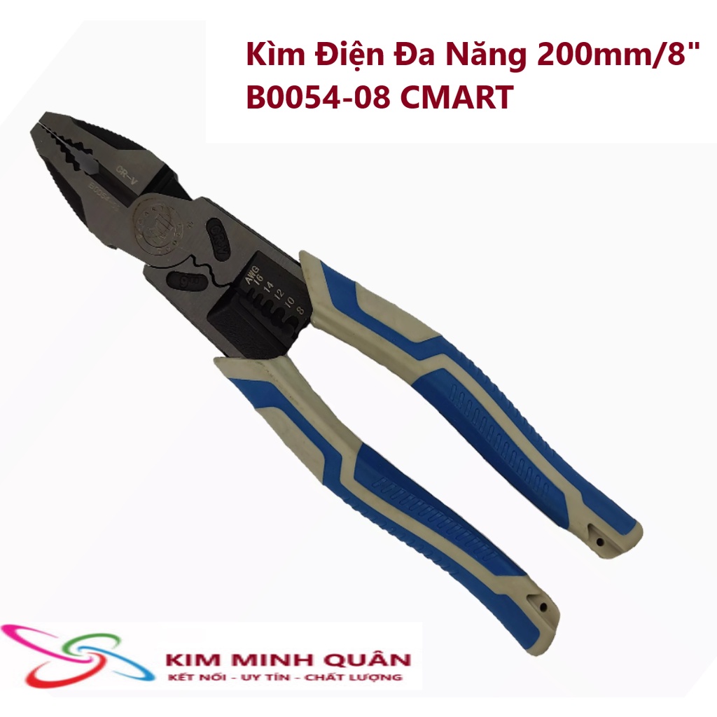 Kìm Điện Đa Năng Cao Cấp 200mm/08&quot; B0054-08 &amp; 225mm/09&quot; B0054-09 CMART