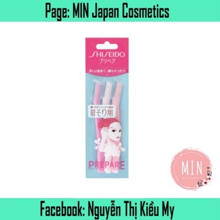 Set 3 chiếc dao cạo chân mày Shiseido