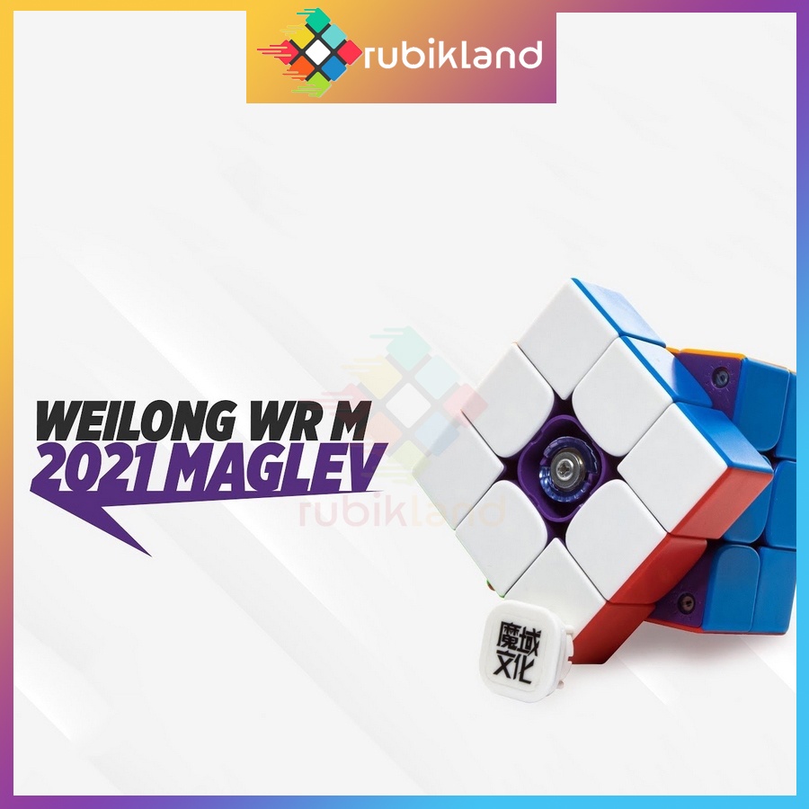 Rubik 3x3 WR M 2021 Maglev Nhựa Tím MoYu Nam Châm Dòng Cao Cấp Flagship Rubic 3 Tầng Stickerless Đồ Chơi Trí Tuệ Trẻ Em
