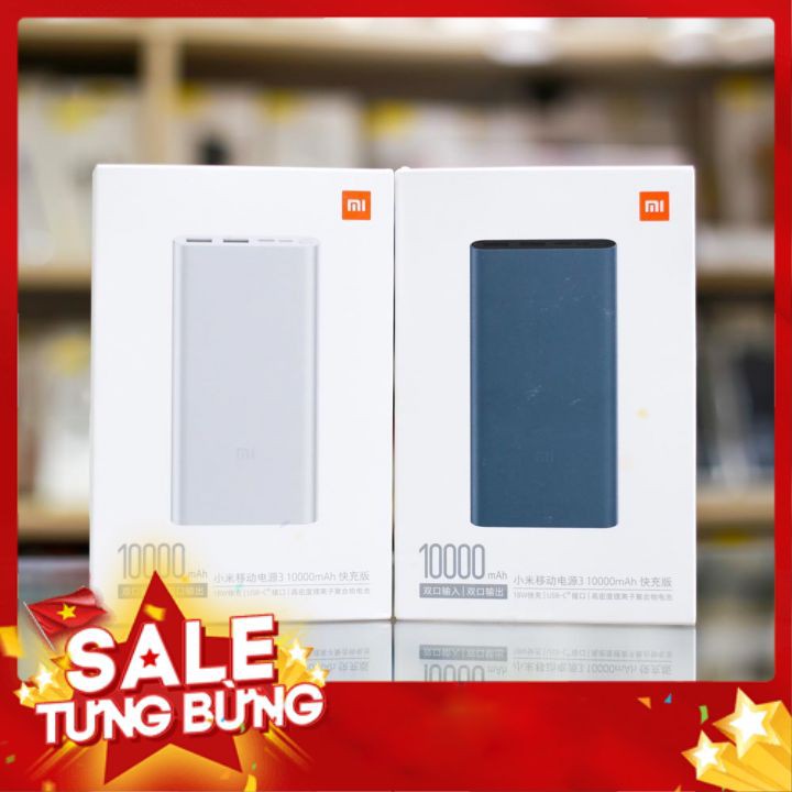 [chính hãng] Xiaomi Sạc dự phòng Xiaomi Gen 3 10.000 mAh (2 cổng usb) BH 1 đổi 1 poogroup