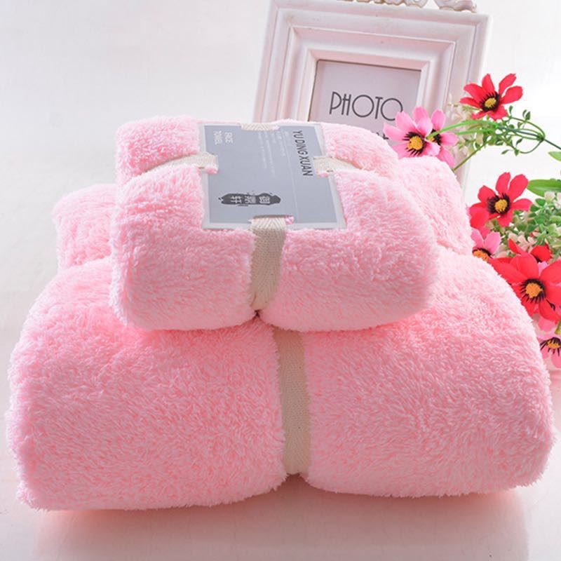 Set 2 Khăn tắm dày 34x75+70x140,siêu thấm chất liệu 100 cotton 120g+450g -143