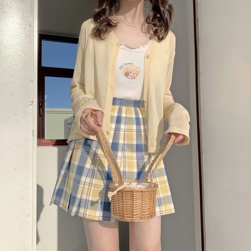 Áo Hai Dây In Họa Tiết Dễ Thương Phong Cách Nhật Bản Cho Nữ