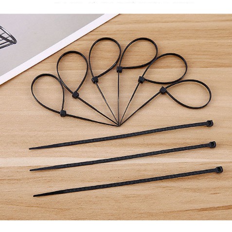 Set 100 dây thít nhựa buộc nhanh size 2,5x150mm MÀU ĐEN, dây rút nhựa buộc nhanh siêu tiện ích
