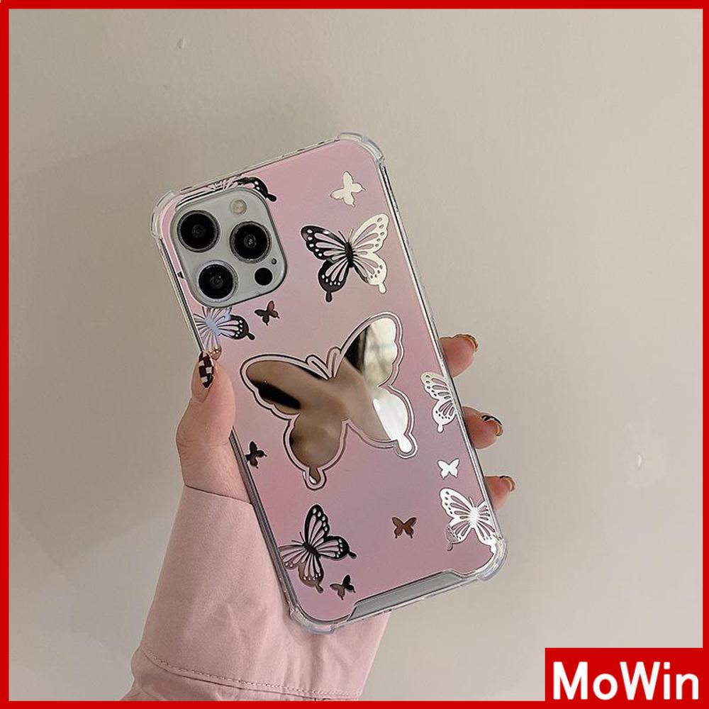 Ốp điện thoại tráng gương chống va đập hình bướm dễ thương thích hợp cho iPhone 11 13 Pro Max 12 Pro Max 7 Plus xr xs