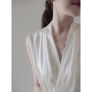 Áo lựa cổ đắp chéo sát nách thanh lịch, áo lụa công sở