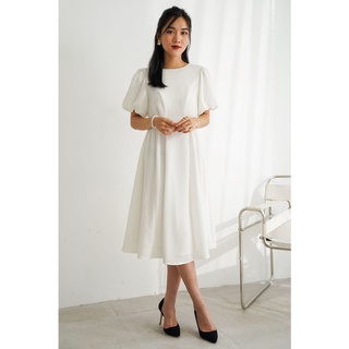 De leah - đầm xòe tay bồng chun eo - thời trang thiết kế