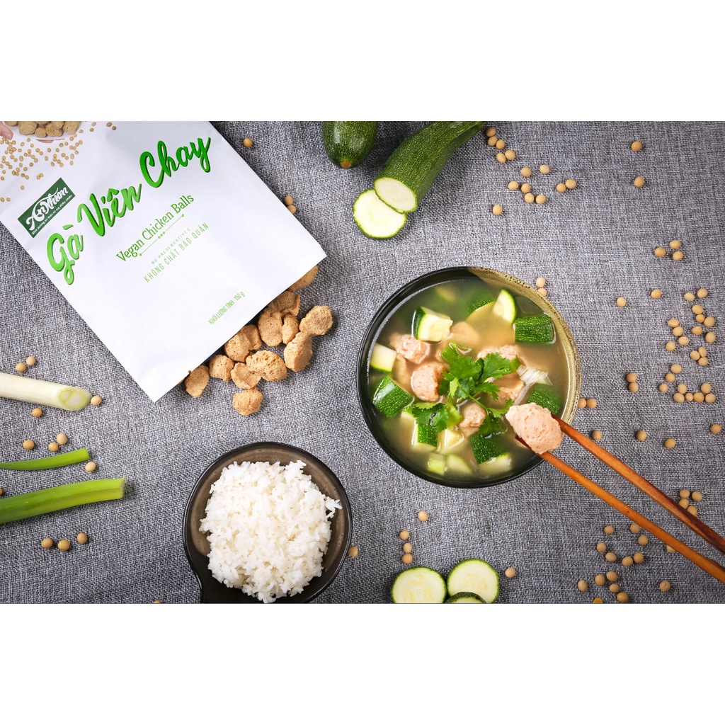 HÀNG CÔNG TY, Gà Viên Chay An Nhiên 150g, Thịt Chay, Thực Phẩm Chay Dinh Dưỡng, Thuần Chay Healthy, Đồ Ăn Chay