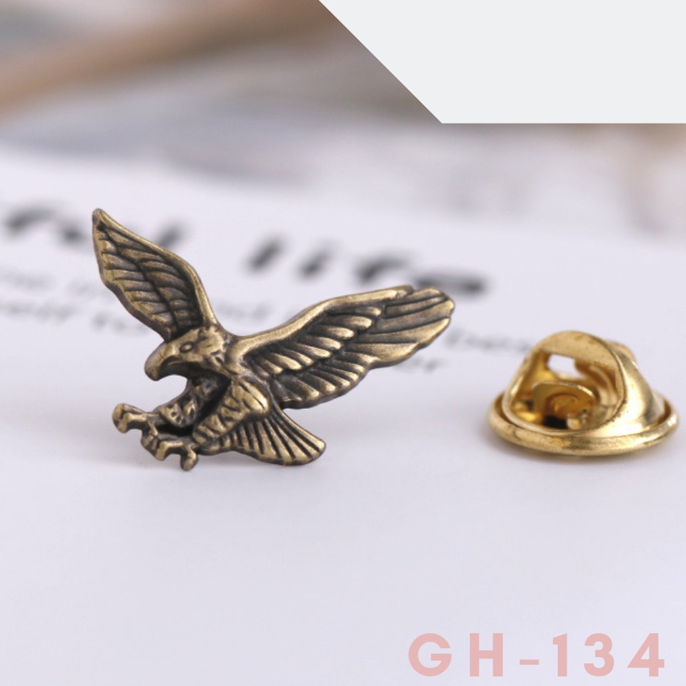 Ghim cài áo Vest nam Lapel Pin thời trang hình chim đại bàng mini GH-134 {Phụ kiện Vest Nam - AdamZone}