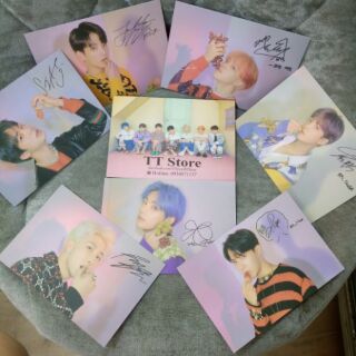 Set 7 post card (2 mặt) có chữ kí BTS