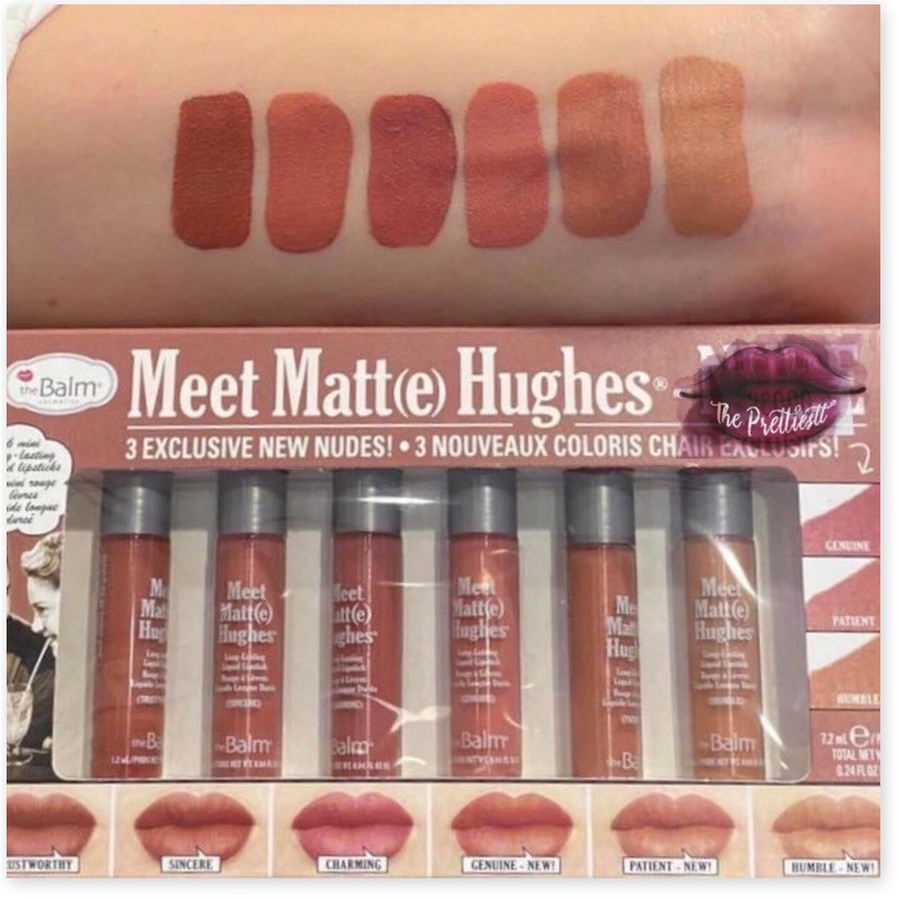 Set son 6 thỏi The Balm Meet Matte Hughes Mini Set - Nude +2% phí bán hàng