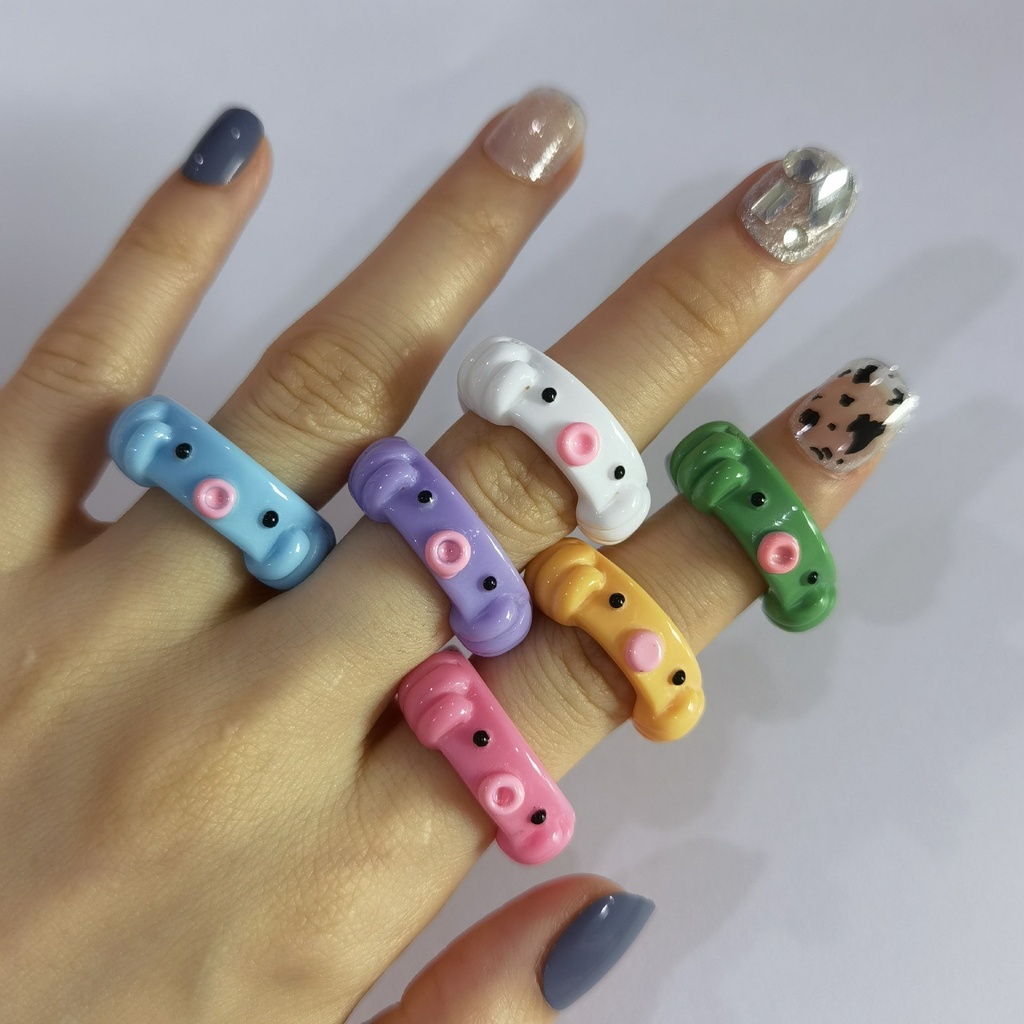 Bộ Nhẫn Hình Bạch Tuộc Dễ Thương