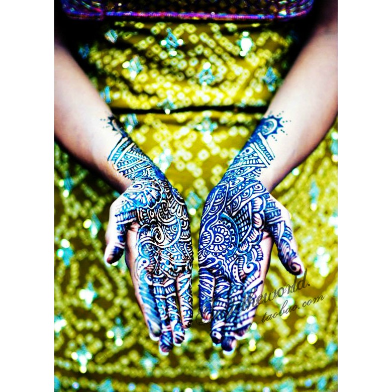 Mực săm henna, mực henna vẽ hình săm tạm thời tặng kèm khuôn