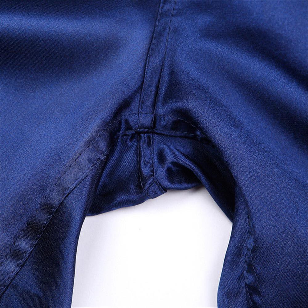 💎OKDEALS💎 New Loungewear Pure Color Robes Satin Silk Sleepwear Pajama Homewear Fashion Gift Men Underwear Shorts/Multicolor