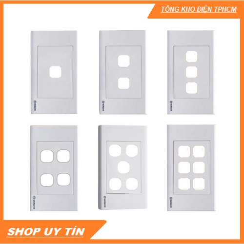 MẶT CÔNG TẮC ÂM TƯỜNG SINO 1LỔ,2lổ,3lổ,4lổ,5lổ,6lổ MẶT CB CÓC SINO - S18