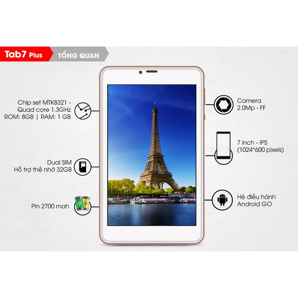 Máy tính bảng Masstel Tab7 Plus nghe gọi 3G máy mới 100 Full box tặng Bao da - Hàng chính hãng | WebRaoVat - webraovat.net.vn