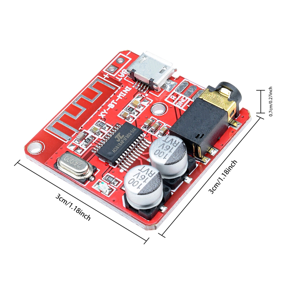 NEW 3.7V-5V Mini Bluetooth 4.1 Bộ thu âm thanh Bộ giải mã MP3 Bộ khuếch đại lossless Module đỏ Bluetooth Decoding Board WAV APE FLAC MP3