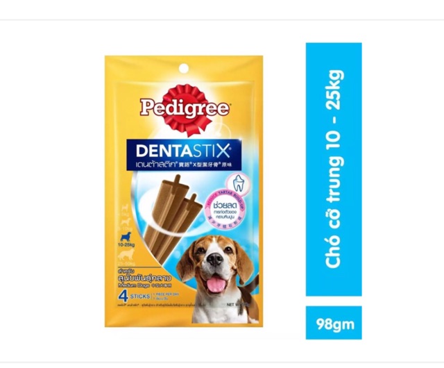 Bánh xương cho chó Pedigree Dentastix-vị gà xông khói