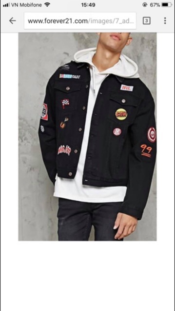 Áo khoác bò f21 authentic