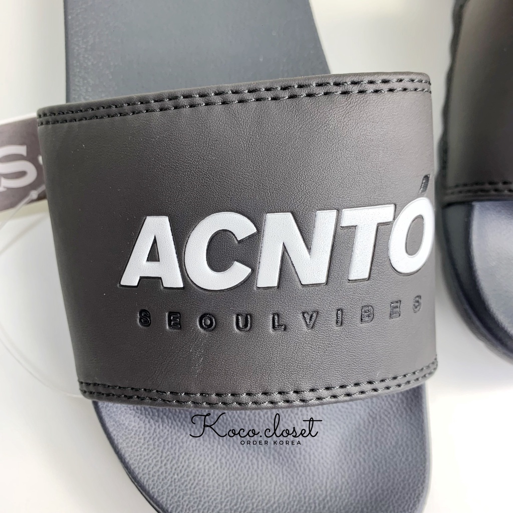 Dép Spao Seoul Vibes Acnto Gray Quai Ngang Chính Hãng Màu Xám