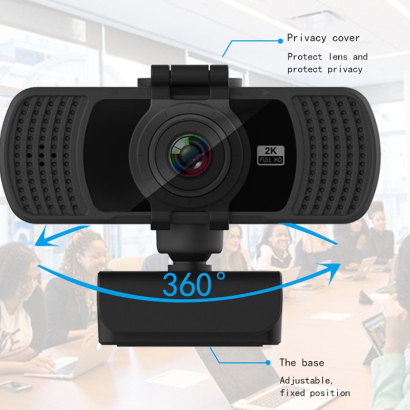 Webcam 1440p 2k Tự Động Xoay Kèm Mic Cho Máy Tính Để Bàn | BigBuy360 - bigbuy360.vn