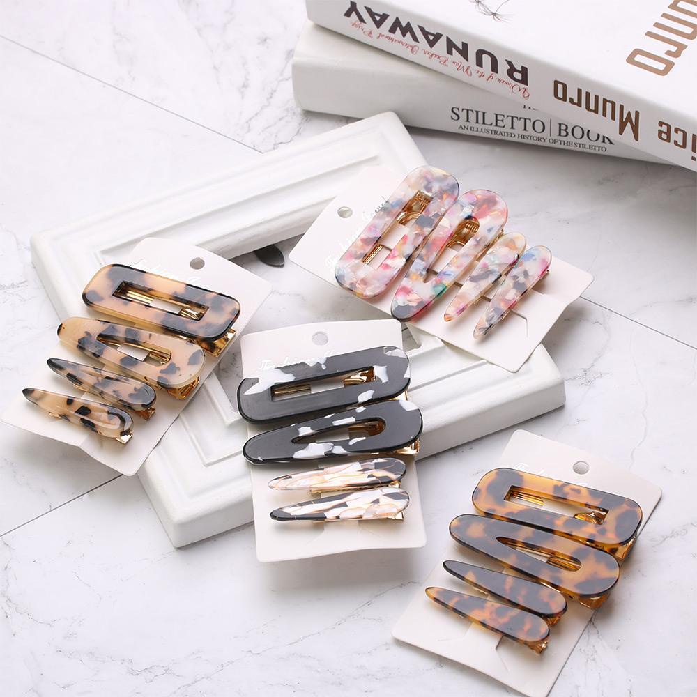 Set 4 Kẹp Tóc Hình Chữ Nhật Rỗng Thời Trang Cho Nữ