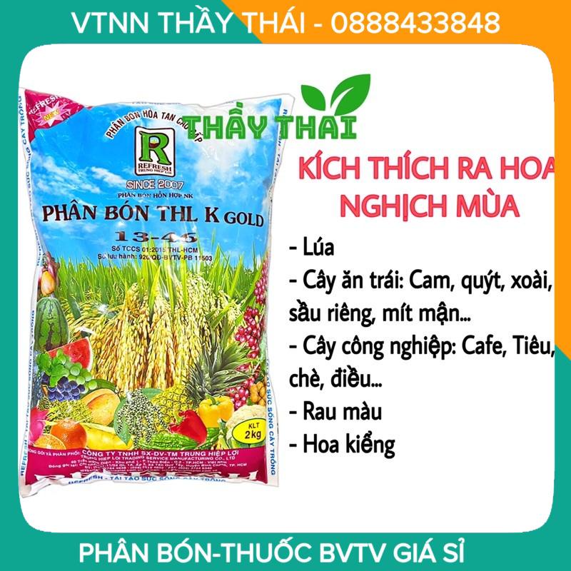 Kali trắng KNO3 THL [CHÍNH HÃNG] Phân Bón Hòa Tan Cao Cấp THL K Gold  (13 - 46 ) Gói 2kg Multi K Gold-Kích thích ra hoa