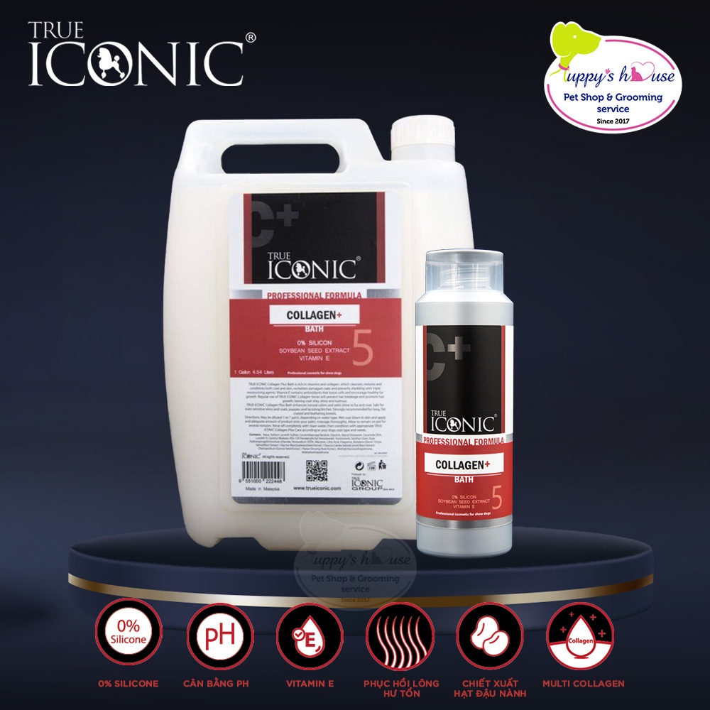 TRUE ICONIC_ Sữa tắm cho chó_Collagen Plus Bath_chai 250ml