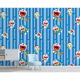 decal 1m x 45cm giấy dán tường có sẵn keo doremon doremi
