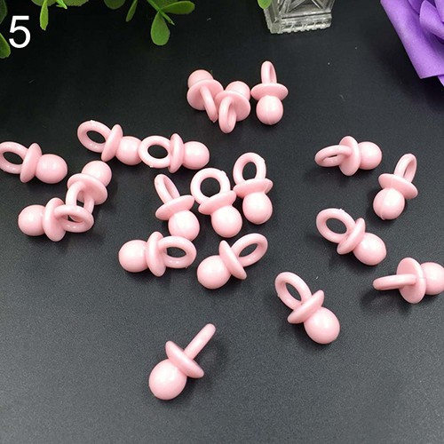 Set 50 Núm Vú Giả Mini Bằng Nhựa Trong Suốt Dùng Để Trang Trí Tiệc Mừng Em Bé