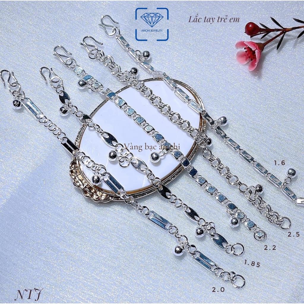 Lắc tay chuông bạc cho bé, bạc ta nguyên chất sáng đẹp, Anchi jewelry