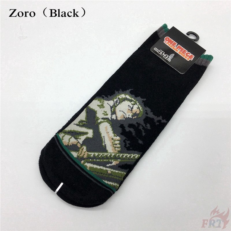 Đôi vớ cotton 6 kiểu dáng tùy chọn họa tiết One Piece Luffy Ace Zoro Shanks Edward