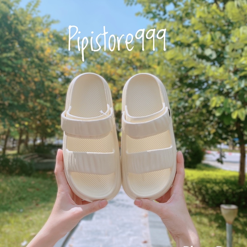 Tăng 1sz Sandal Quai Hậu Đế Bánh Mì Siêu Nhẹ Cao 3Cm Chống Nước Phù Hợp Đi Mưa G159