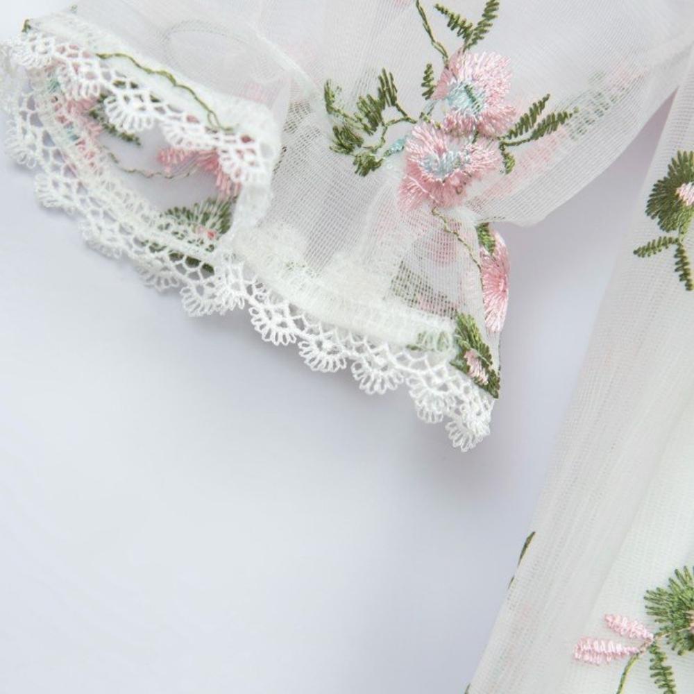 Đầm váy dự tiệc công chúa đính hoa bé gái Rabity 91758