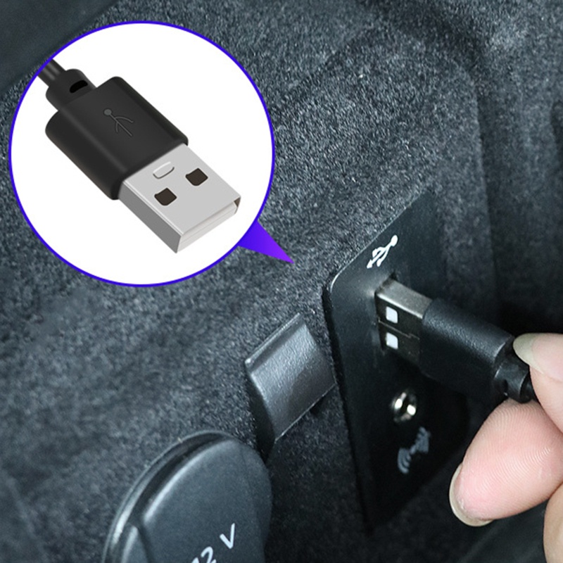 Dây Đèn LED 4 Trong 1 Nhiều Màu Trang Trí Nội Thất Xe Hơi