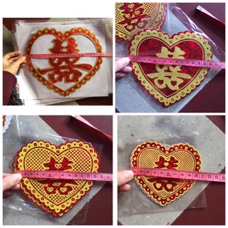 Chữ hỷ decan 10c trang trí cưới hỏi-wedding có keo