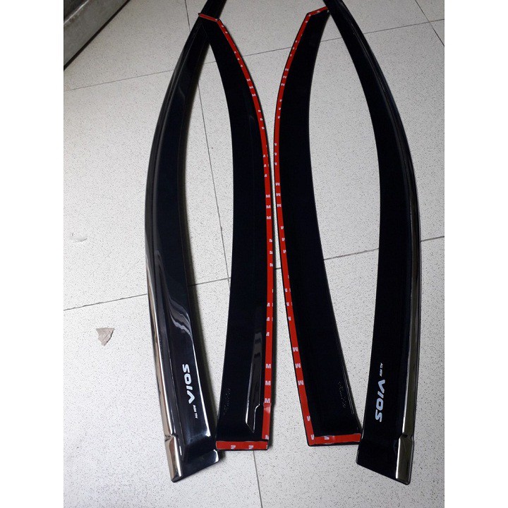 Vè che mưa chỉ mạ crom xe Toyota Vios 2014 - 2017