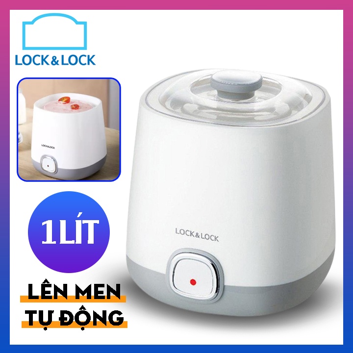 Máy làm sữa chua tự động Lock&amp;Lock EJY110SLV dung tích 1 lít, tự động lên men cho sữa chua tươi ngon, an toàn sức khoẻ