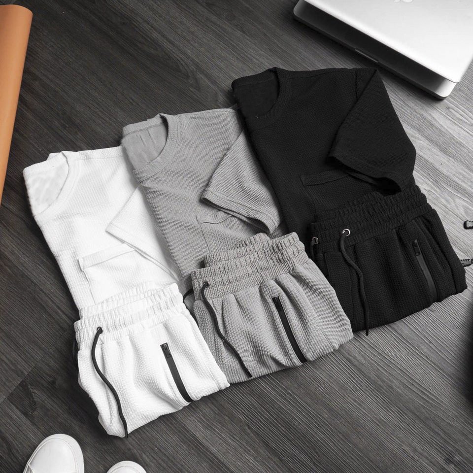 Bộ Thể Thao Nam màu Xám FEELGOOD phong cách CoolFit Chất Thun tổ ong Co Giãn, Năng Động Thoải Mái Mùa Hè,Trẻ Trung | BigBuy360 - bigbuy360.vn