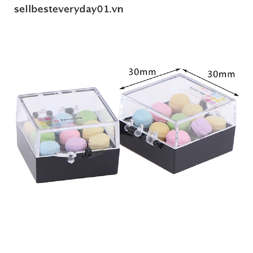 Đồ chơi hình bánh macaroon tỉ lệ 1:12 trang trí nhà búp bê