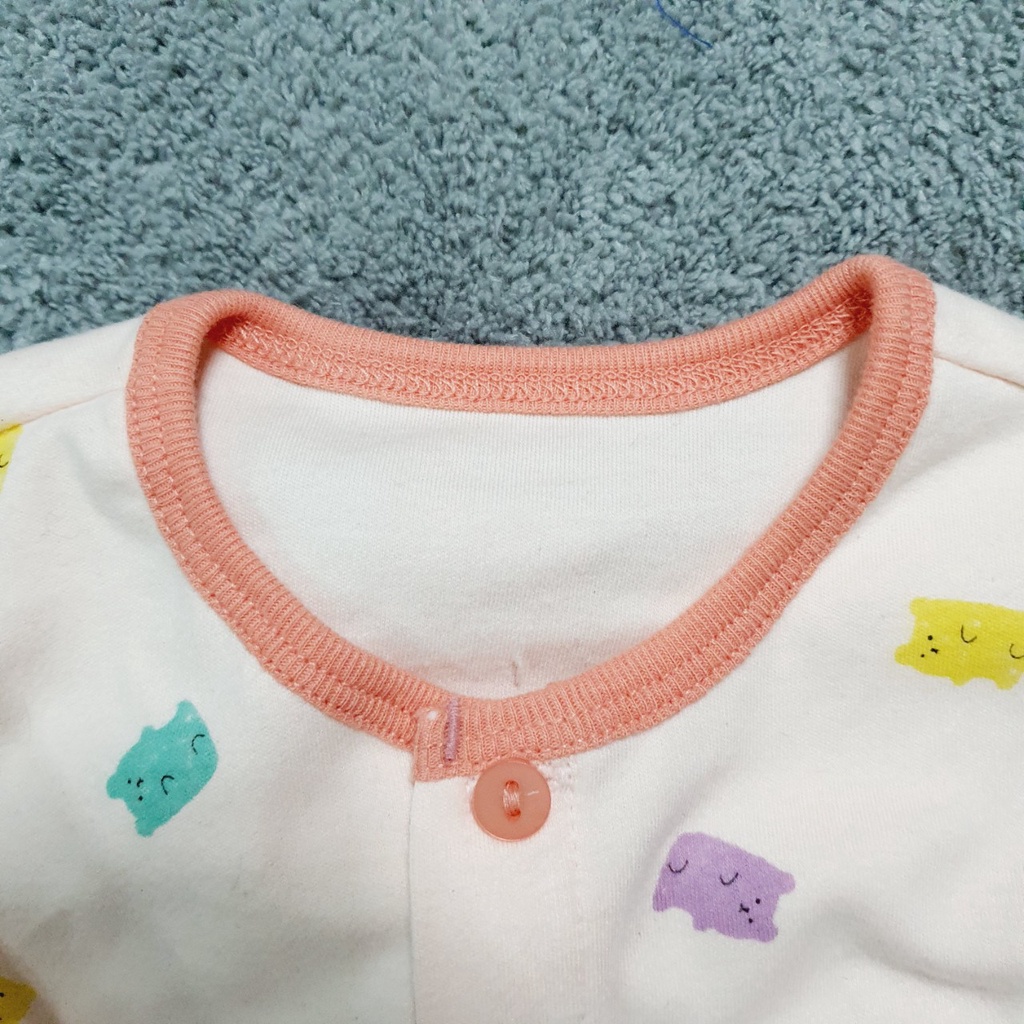 [90, 100] Áo cotton dài tay thu đông họa tiết núi lửa cho bé gái xuất Hàn dư xịn