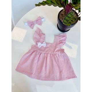 Váy xòe hồng dành cho bé gái diện hè