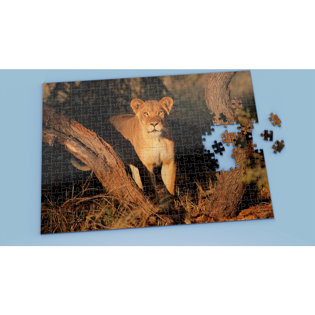 Tranh ghép hình LION - Mẫu 10 - Nhận in theo yêu cầu