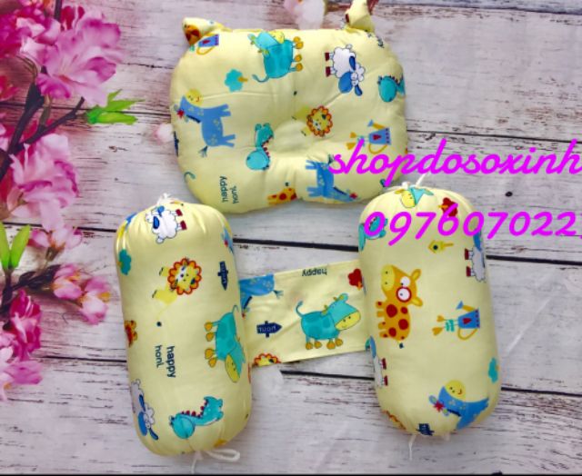 Bộ chẹn+gối bông vỏ lụa Hàn Quốc | BigBuy360 - bigbuy360.vn