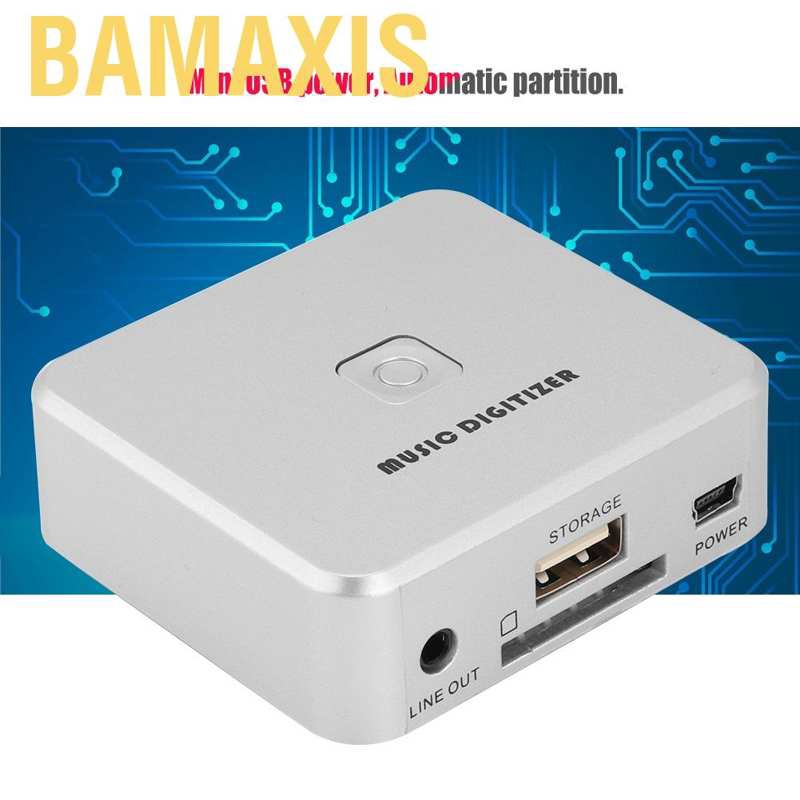 Bamaxis USB Audio Capture Card Music Digitizer HD Player Recorder L/R 3.5 US Plug