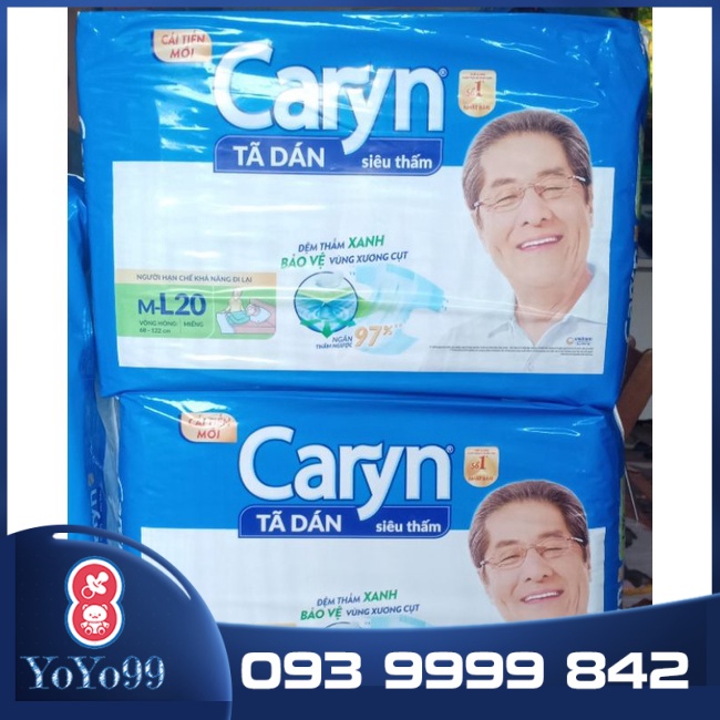 Bỉm tã dán người lớn Caryn ML20 miếng |YOYO99