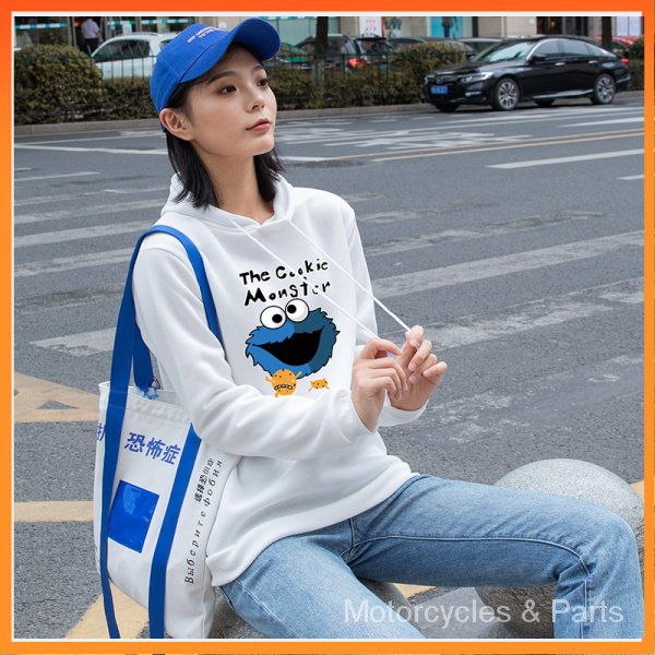 Áo Hoodie Lông Cừu Tay Dài In Chữ Baju Cantik Phong Cách Hàn Quốc Thời Trang Mùa Đông 2020 Cho Nữ