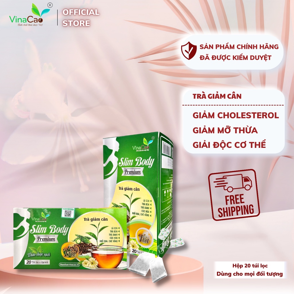 Trà giảm cân Slim Body Premium - Giảm cân, giảm mỡ máu, thanh nhiệt, mát gan