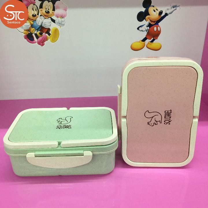 [FREESHIP] Hộp đựng cơm lúa mạch 2 tầng SQUIRREL Loại Tốt.