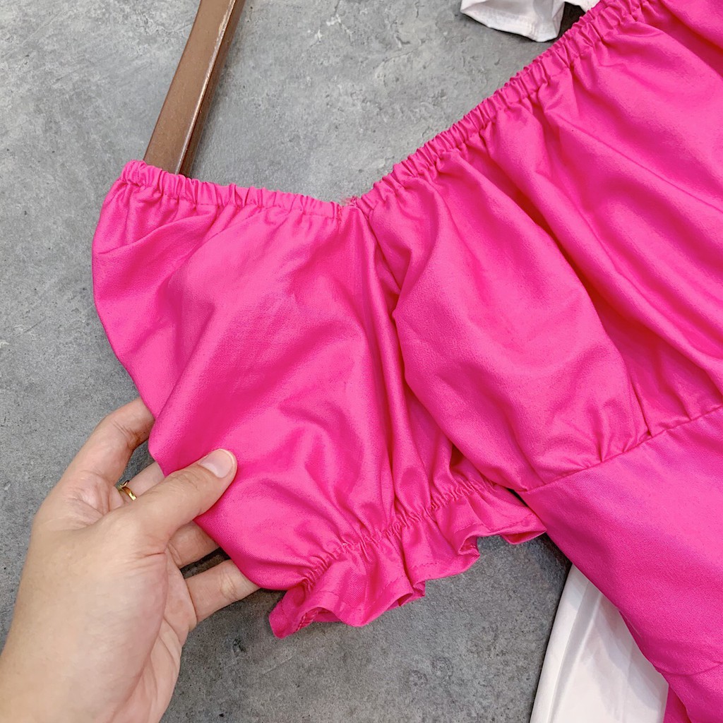 Đầm cổ u maxi nơ lưng Hồng | BigBuy360 - bigbuy360.vn