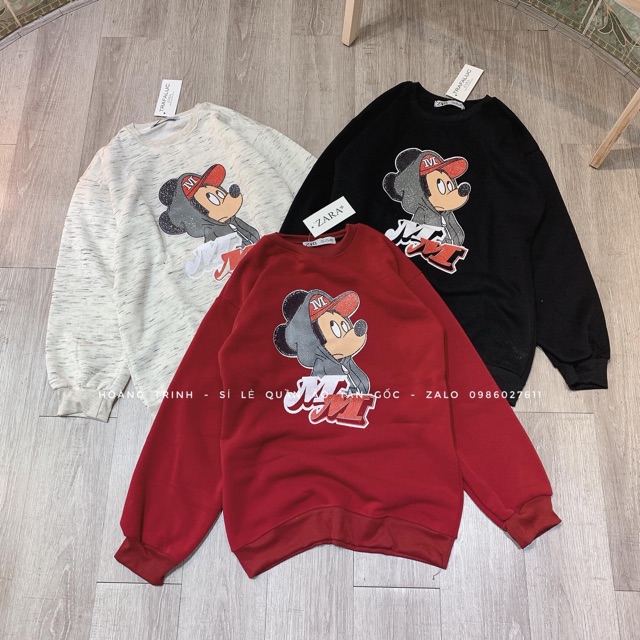 ÁO NỈ BÔNG MICKEY 3 MÀU